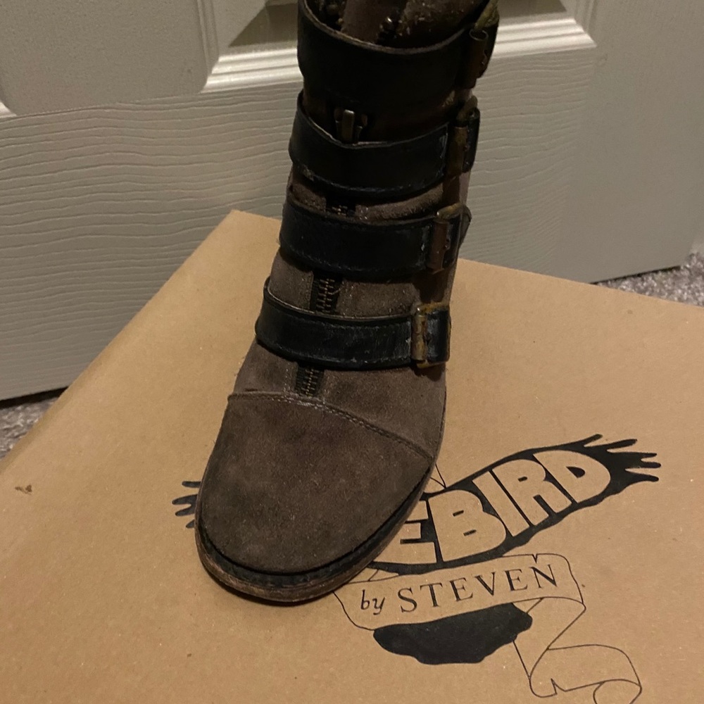 Freebird Banjo Distressed Ankle Booties